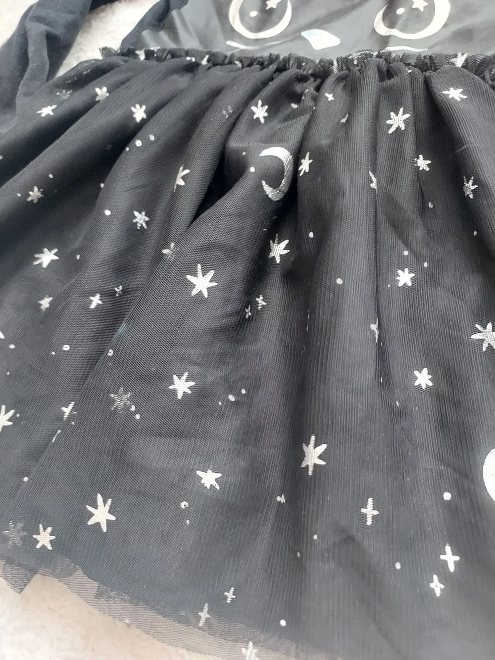 Old Navy Girls 3T Black Cat Moon & Stars Costume Tutu Dress Fall Halloween Party